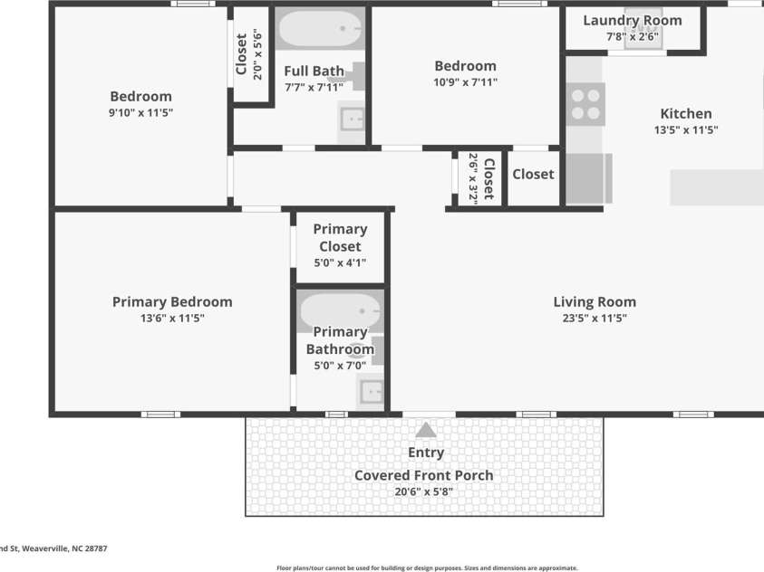 133 Highland Street, Weaverville, NC 28787.  MLS# CAR4383167, YatesRealty ID 27785. Floorplan
