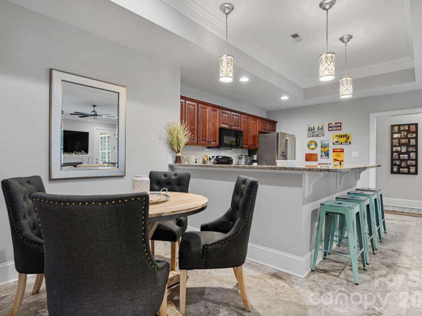9156 Fair Oak Drive, Sherrills Ford, NC 28673.  MLS# CAR4351146, YatesRealty ID 2779. Basement Dining