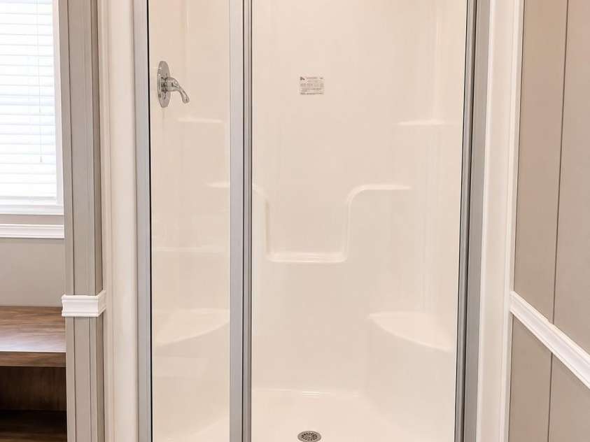 530 Overcash Road, Salisbury, NC 28147.  MLS# CAR4387875, YatesRealty ID 27809. Main bathroom shower before move in