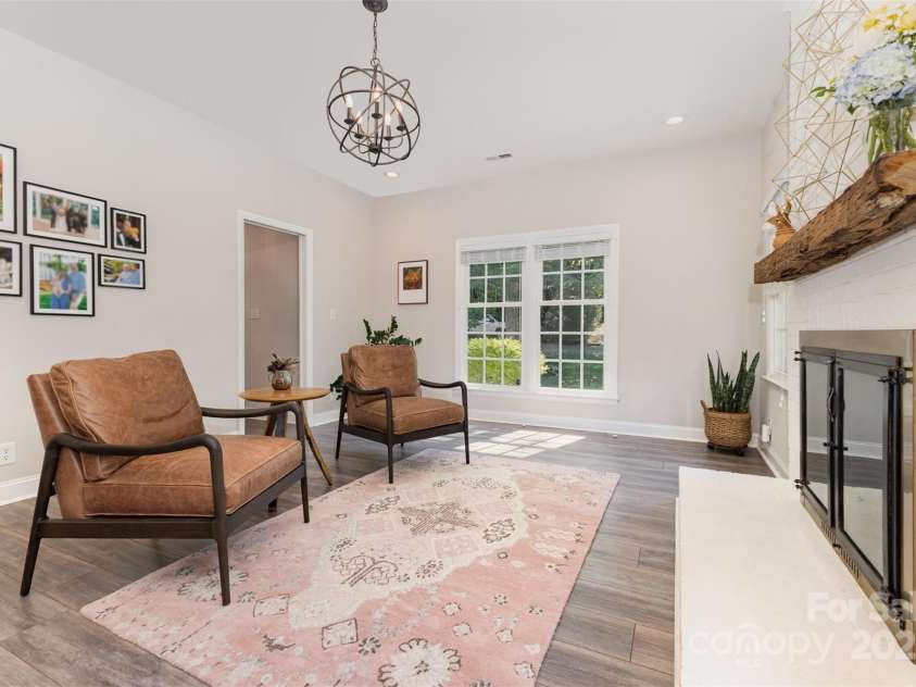 526 Trail Ridge Road, Matthews, NC 28105.  MLS# CAR4279013, YatesRealty ID 27824. Living room angle two