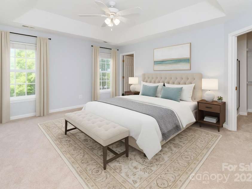 6017 Creft Circle, Indian Trail, NC 28079.  MLS# CAR4275234, YatesRealty ID 27833. Primary Bed