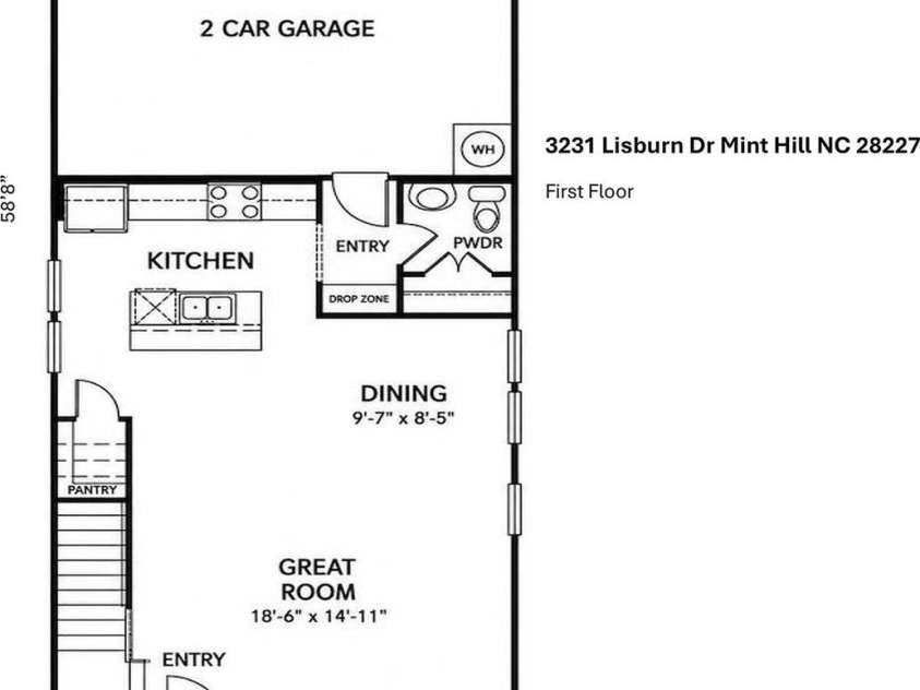3231 Lisburn Street, Mint Hill, NC 28227.  MLS# CAR4385735, YatesRealty ID 27838. 