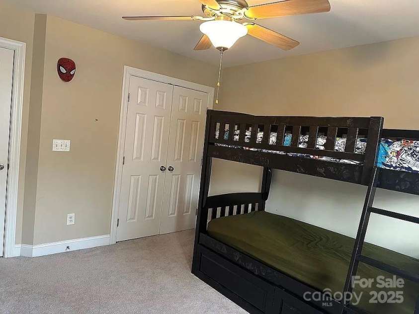 219 Flowering Grove Lane, Mooresville, NC 28115.  MLS# CAR4275731, YatesRealty ID 27853. Bed#3 nice closet/ceiling fan