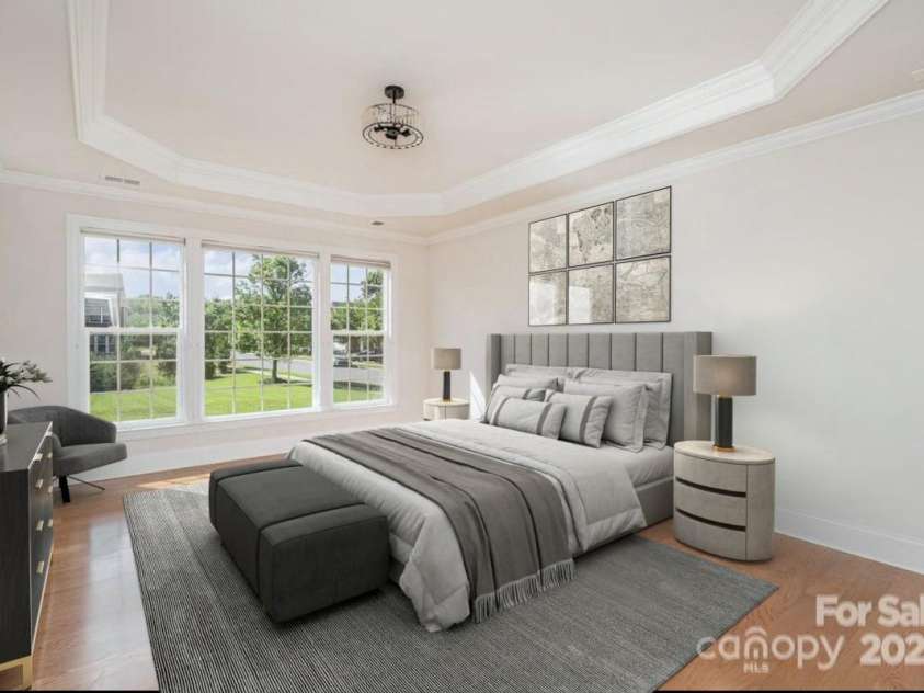 2100 Goddard Way, Waxhaw, NC 28173.  MLS# CAR4273203, YatesRealty ID 27868. Virtually staged primary suite on first floor