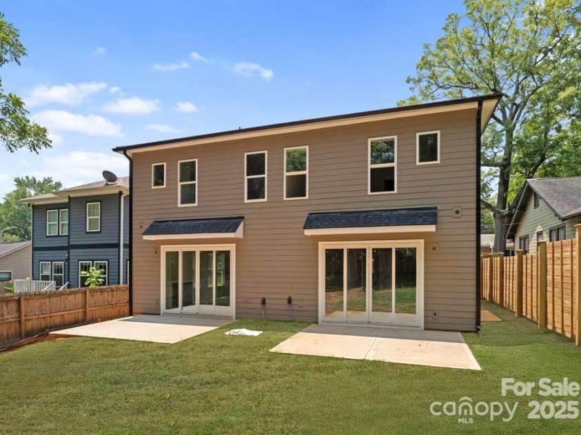 1409 Downs Avenue, Charlotte, NC 28205.  MLS# CAR4291255, YatesRealty ID 27882. Representative photo of rear