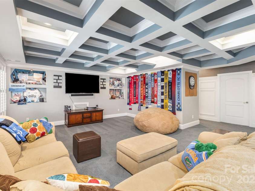 717 Barossa Valley Drive, Concord, NC 28027.  MLS# CAR4238339, YatesRealty ID 27886. Entertainer's dream basement