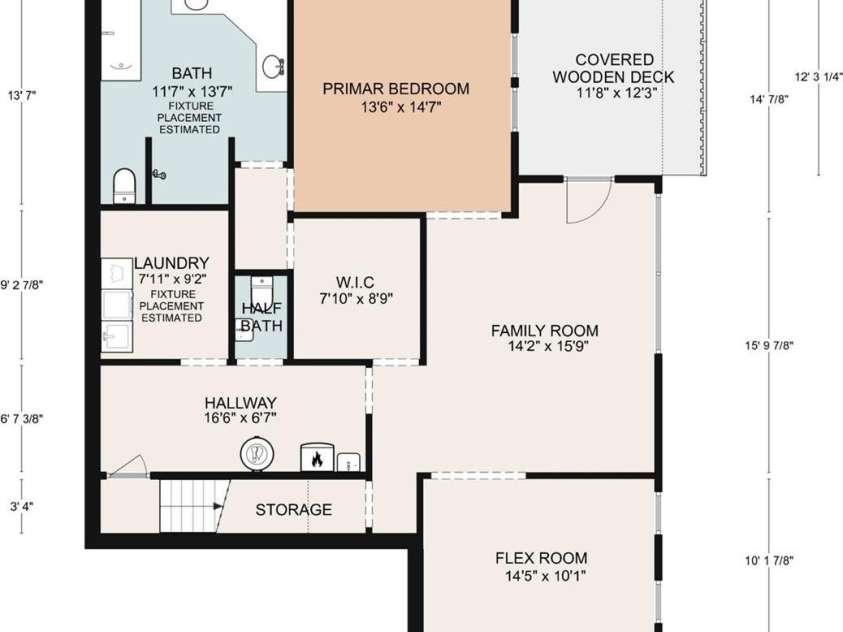 264 Splitrail Drive, Hendersonville, NC 28792.  MLS# CAR4260165, YatesRealty ID 27894. Basement Floorplan / Fre-framed and plumbed. Heated/Cooled. Electric in place.