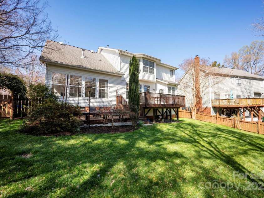 3329 Brownes Creek Road, Charlotte, NC 28269.  MLS# CAR4232626, YatesRealty ID 2790. Backyard looking toward house