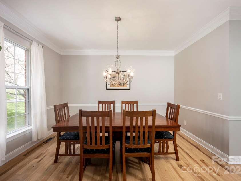 3329 Brownes Creek Road, Charlotte, NC 28269.  MLS# CAR4232626, YatesRealty ID 2790. Dining room with hardwood floors