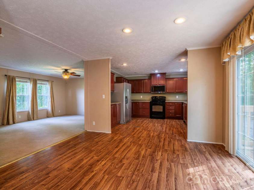 351 Mag Sluder Road, Alexander, NC 28701.  MLS# CAR4385877, YatesRealty ID 27928. Open Dining/Kitchen Area