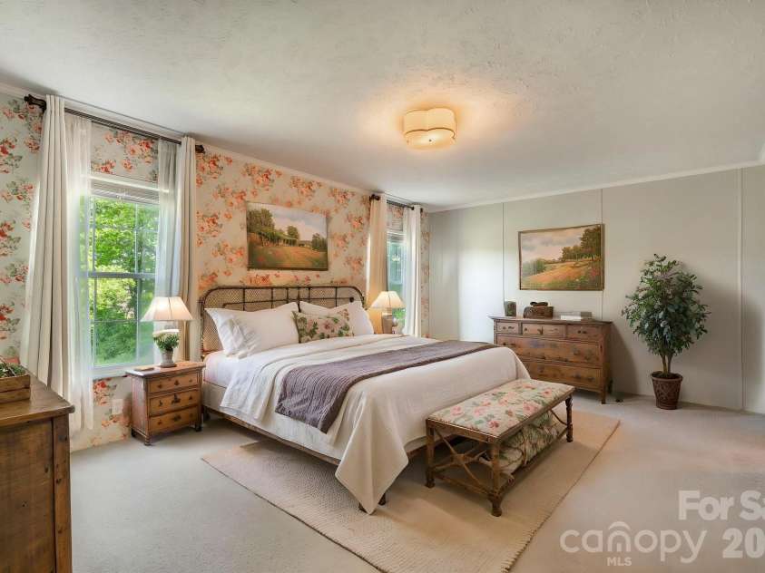 351 Mag Sluder Road, Alexander, NC 28701.  MLS# CAR4385877, YatesRealty ID 27928. Virtually Staged Primary Bedroom
