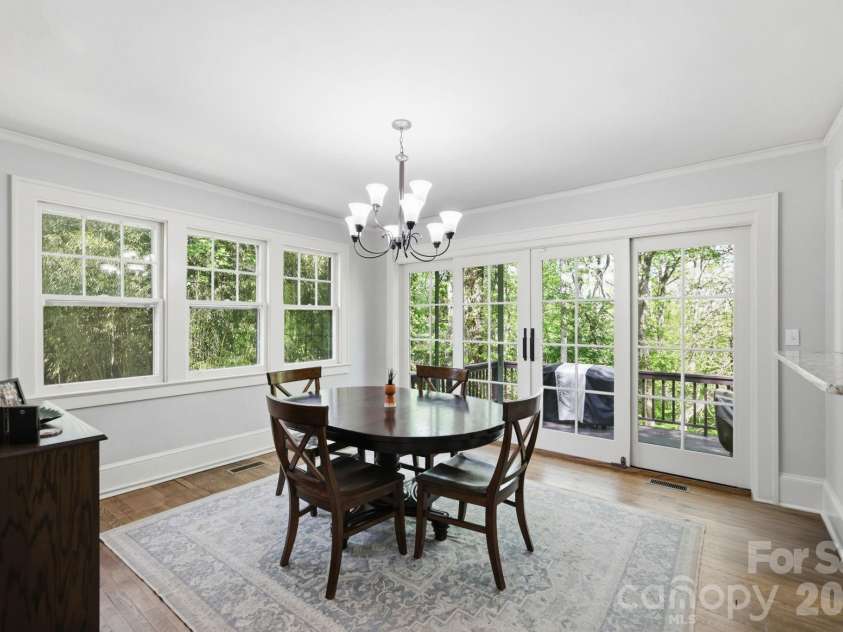 41 Chiles Avenue, Asheville, NC 28803.  MLS# CAR4374046, YatesRealty ID 27930. Dining room opens to outdoor dining and relaxation