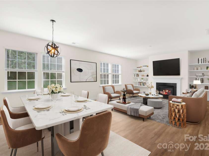 17413 Caddy Court, Charlotte, NC 28278.  MLS# CAR4245215, YatesRealty ID 27943. Living room/ Virtually staged