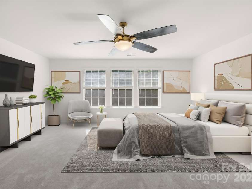 17413 Caddy Court, Charlotte, NC 28278.  MLS# CAR4245215, YatesRealty ID 27943. Primary Bedroom/Virtually staged