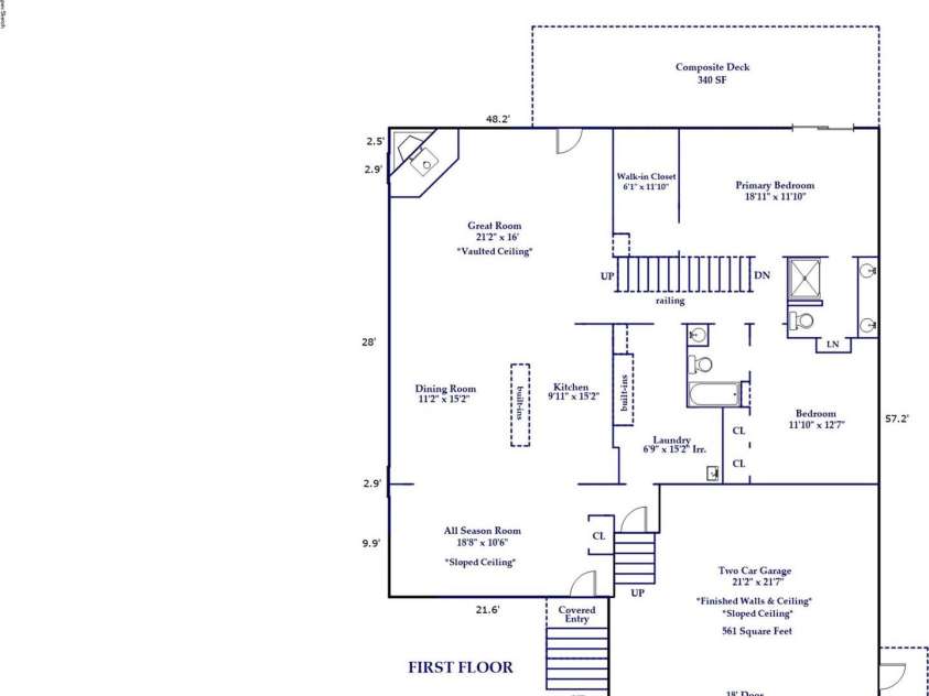 150 Hobby Horse Lane, Hendersonville, NC 28792.  MLS# CAR4397128, YatesRealty ID 27946. Main Level Floor Plan