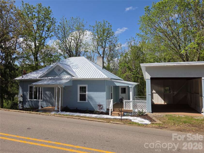 267 Beaverdam Street, Canton, NC 28716.  MLS# CAR4375604, YatesRealty ID 27948. Front View and Carport