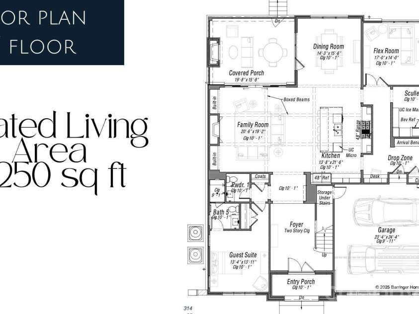 1118 Kingscross Drive, Charlotte, NC 28211.  MLS# CAR4326781, YatesRealty ID 2795. 1st Floor Plan