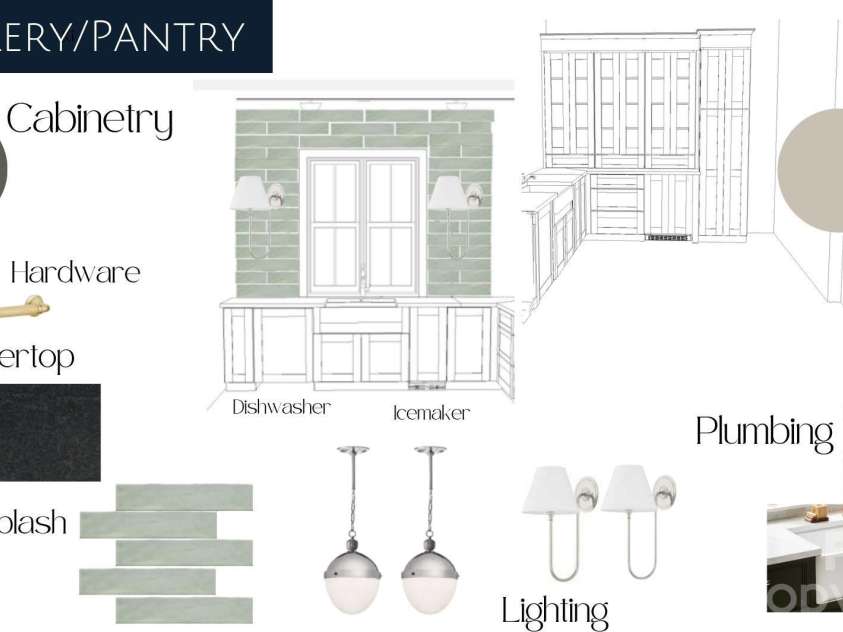 1118 Kingscross Drive, Charlotte, NC 28211.  MLS# CAR4326781, YatesRealty ID 2795. Scullery Design Intent Details