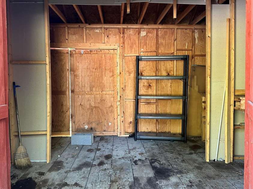 36 Range Road, Etowah, NC 28729.  MLS# CAR4390019, YatesRealty ID 27953. Inside storage shed