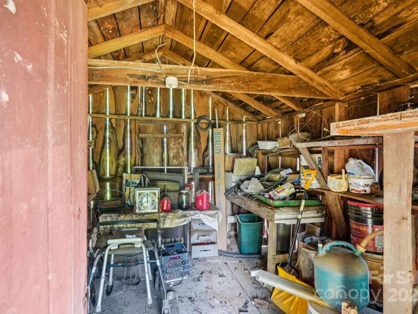 203 Beaverdam Road, Candler, NC 28715.  MLS# CAR4282589, YatesRealty ID 27973. Outbuilding interior