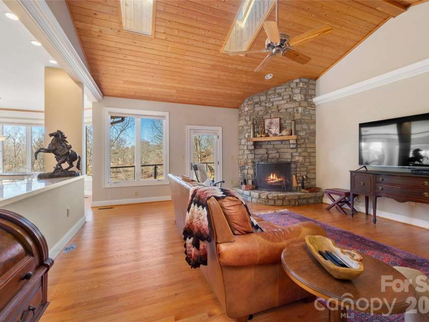 1552 Bear Creek Road, Leicester, NC 28748.  MLS# CAR4340462, YatesRealty ID 2799. Liht filled interiors