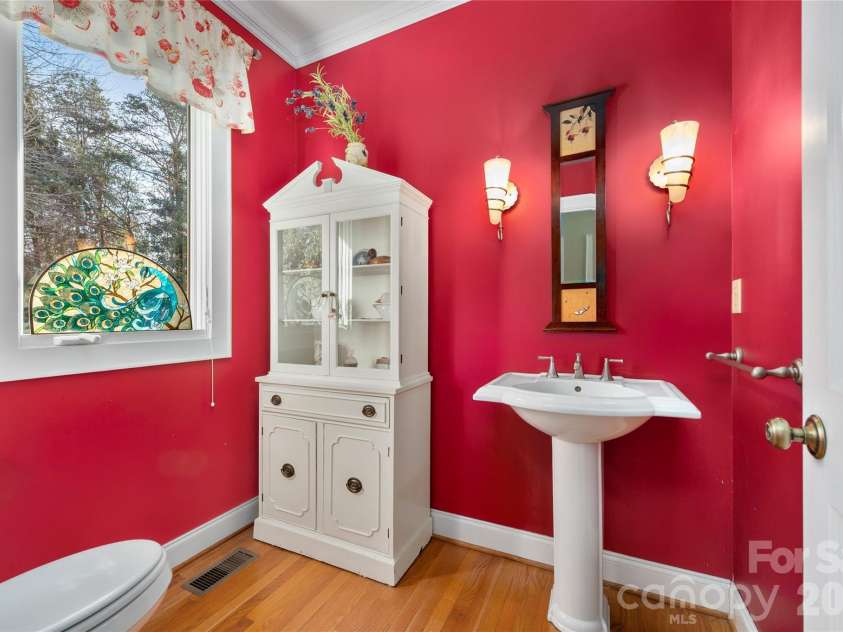 1552 Bear Creek Road, Leicester, NC 28748.  MLS# CAR4340462, YatesRealty ID 2799. Powder room! 