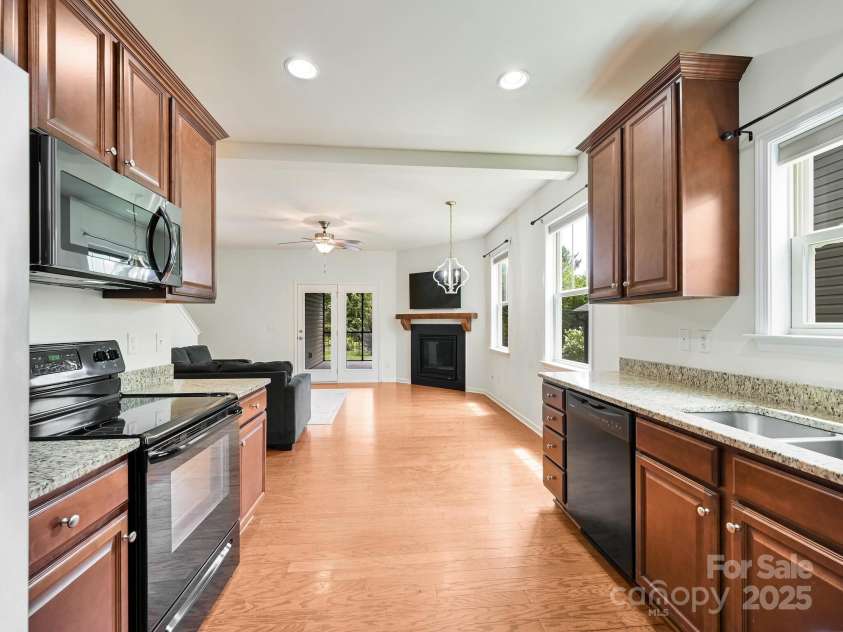 56 Brown Street, Weaverville, NC 28787.  MLS# CAR4284270, YatesRealty ID 28005. Open kitchen to living room