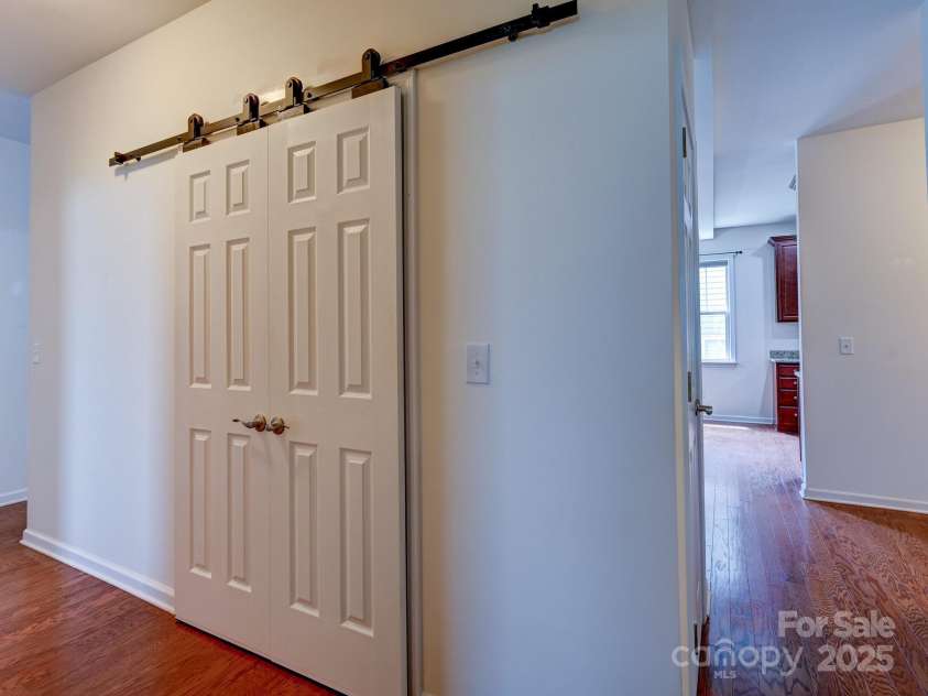 56 Brown Street, Weaverville, NC 28787.  MLS# CAR4284270, YatesRealty ID 28005. Pantry with barn doors