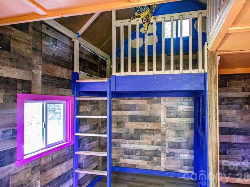 73 Cresent Drive, Pisgah Forest, NC 28768.  MLS# CAR4382489, YatesRealty ID 28014. Inside the playhouse