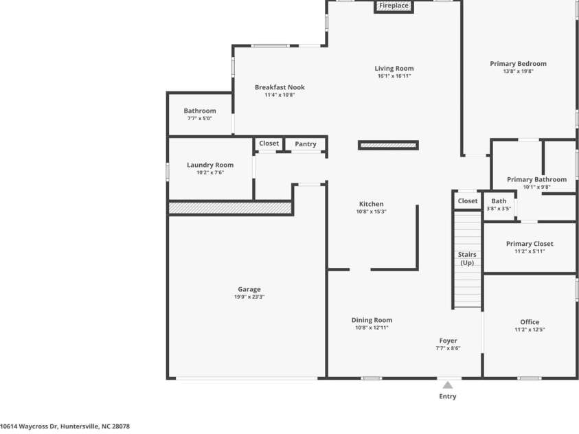 10614 Waycross Drive, Huntersville, NC 28078.  MLS# CAR4281155, YatesRealty ID 28048. 