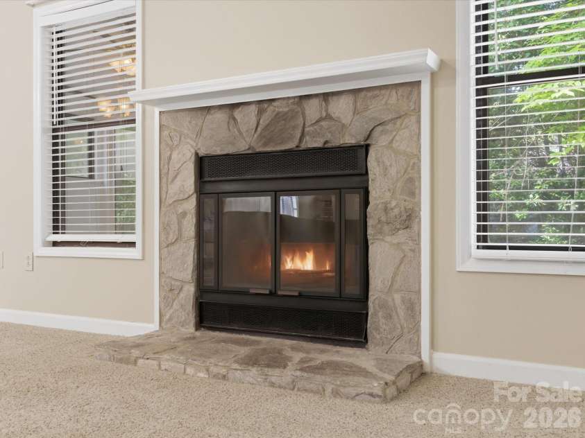 1011 Cranberry Circle, Fort Mill, SC 29715.  MLS# CAR4388076, YatesRealty ID 28053. Fireplace with beautiful stone.