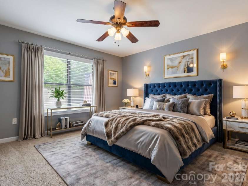 1011 Cranberry Circle, Fort Mill, SC 29715.  MLS# CAR4388076, YatesRealty ID 28053. Virtually Staged primary bedroom.