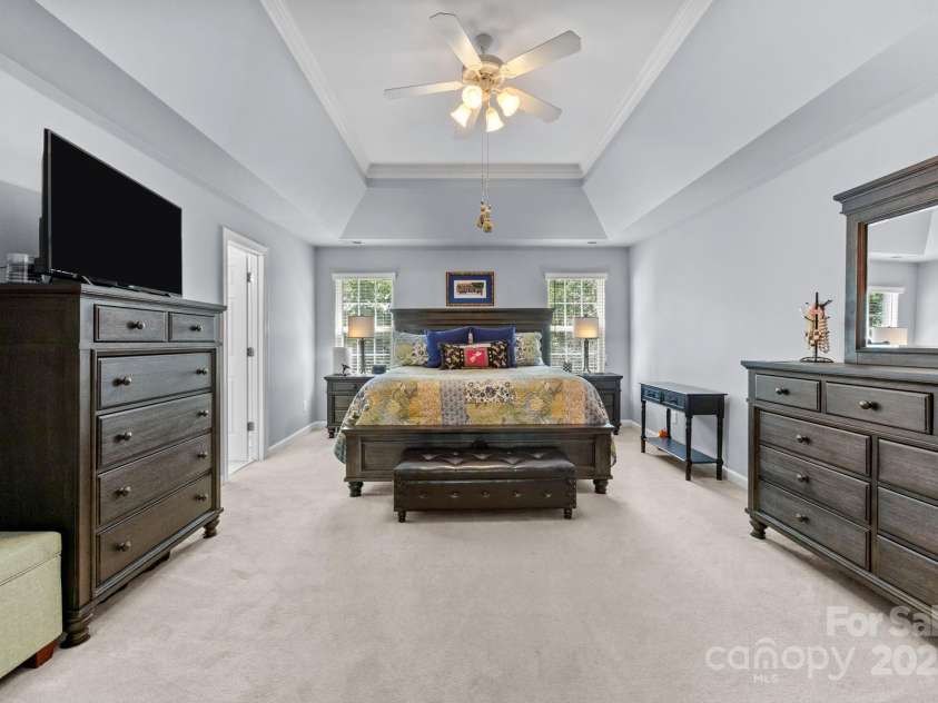 6932 Curlee Court, Charlotte, NC 28277.  MLS# CAR4283210, YatesRealty ID 28075. Primary Bedroom