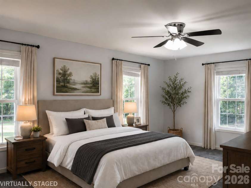 305 Imperial Way, Albemarle, NC 28001.  MLS# CAR4389607, YatesRealty ID 28080. Vitrually Staged Primary BR