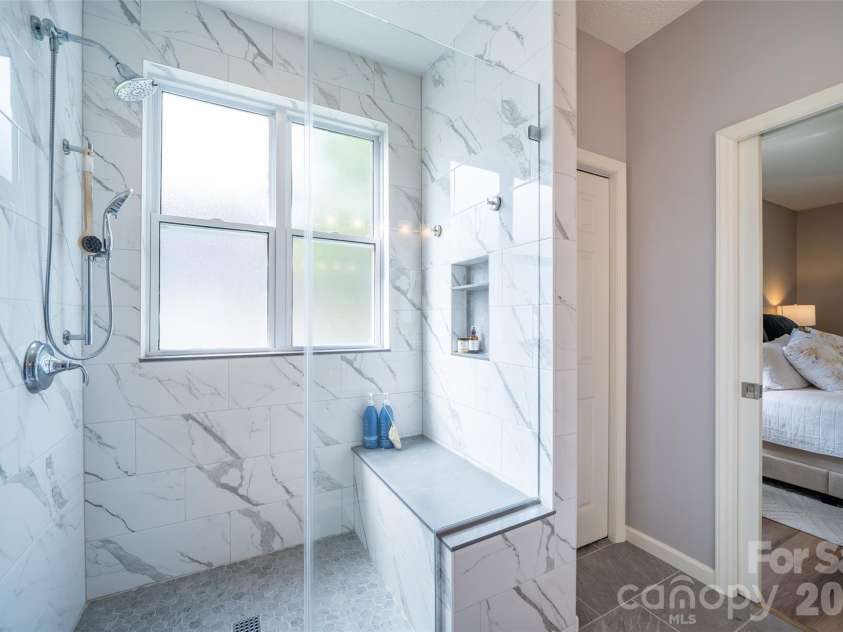 136 Cottage Ridge Road, Fletcher, NC 28732.  MLS# CAR4385650, YatesRealty ID 28081. Tiled shower