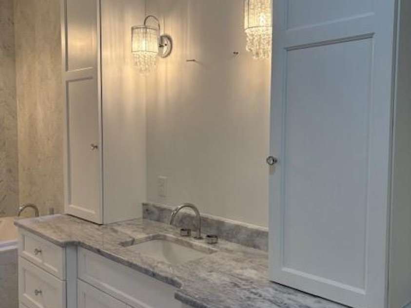 73 Wisdom Cove Road, Flat Rock, NC 28731.  MLS# CAR4203764, YatesRealty ID 28093. Bathroom vanity, plumbed for a double if needed