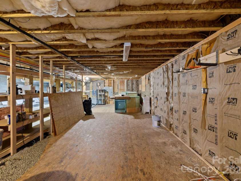 73 Wisdom Cove Road, Flat Rock, NC 28731.  MLS# CAR4203764, YatesRealty ID 28093. Lower level (complete set of plans for renovvating)