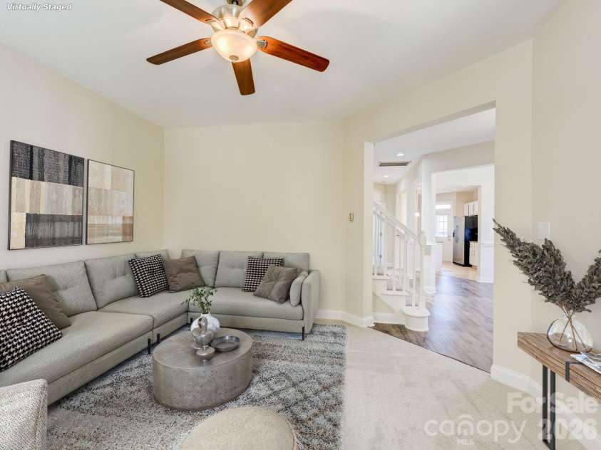 2025 Gable Way Lane, Matthews, NC 28104.  MLS# CAR4377619, YatesRealty ID 28100. Virtually Staged Living Area