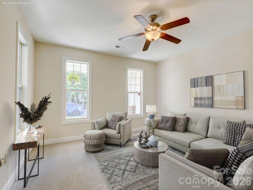 2025 Gable Way Lane, Matthews, NC 28104.  MLS# CAR4377619, YatesRealty ID 28100. Virtually Staged Living Area