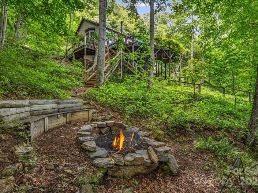 28 Back Stage Pass, Canton, NC 28716.  MLS# CAR4284833, YatesRealty ID 28100. Relax by fire pit