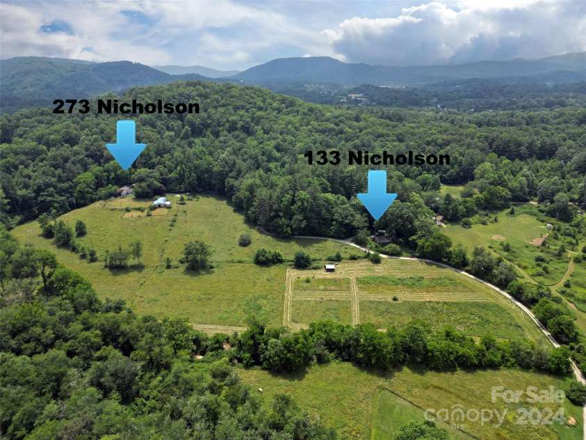 273 & 133 Nicholson Lane, Etowah, NC 28729.  MLS# CAR4133823, YatesRealty ID 28102. 15.67 Acres/2 Parcels