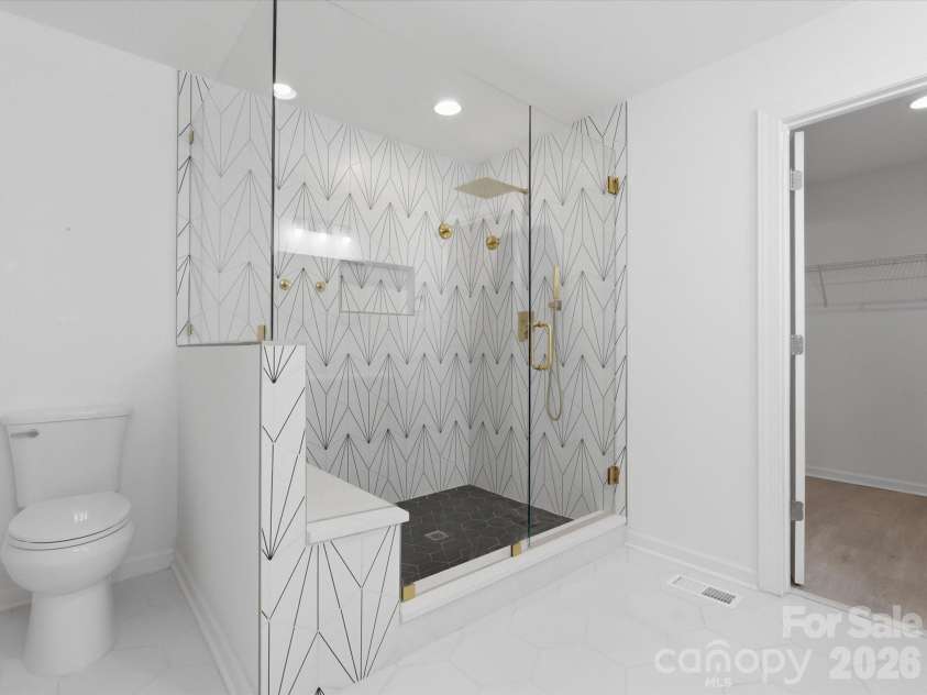 3633 Rosehaven Drive, Charlotte, NC 28205.  MLS# CAR4383444, YatesRealty ID 28107. Primary Bathroom