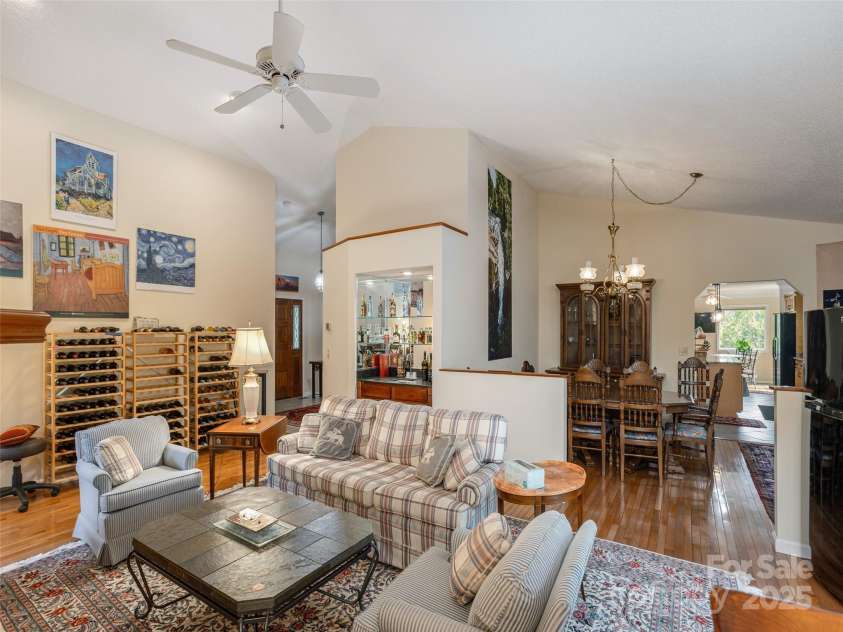 30 Hillcreek Drive, Asheville, NC 28804.  MLS# CAR4304208, YatesRealty ID 2811. Great Room and Dining Area