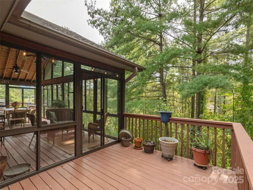 30 Hillcreek Drive, Asheville, NC 28804.  MLS# CAR4304208, YatesRealty ID 2811. Rear right side Deck