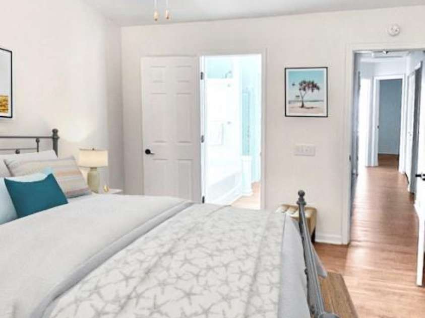 7215 Wingstone Lane, Charlotte, NC 28262.  MLS# CAR4274682, YatesRealty ID 28115. Virtually staged Primary bedroom