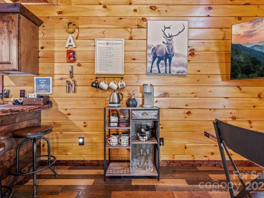 23 Hemlock Springs Road, Maggie Valley, NC 28751.  MLS# CAR4224375, YatesRealty ID 2812. Coffee Bar