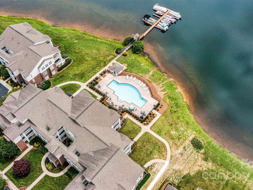 860 Jetton Street, Davidson, NC 28036.  MLS# CAR4269075, YatesRealty ID 28128. Eagle's view of the pool