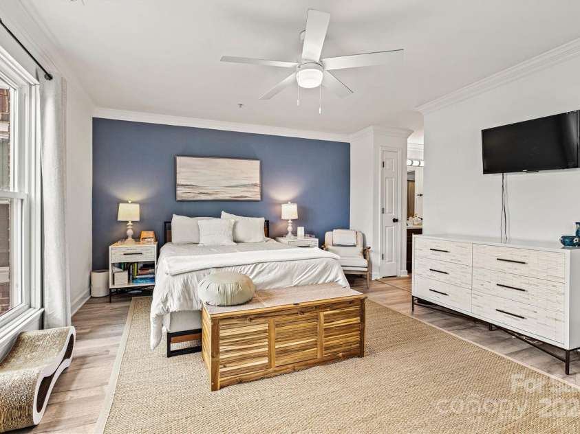 860 Jetton Street, Davidson, NC 28036.  MLS# CAR4269075, YatesRealty ID 28128. Primary bedroom