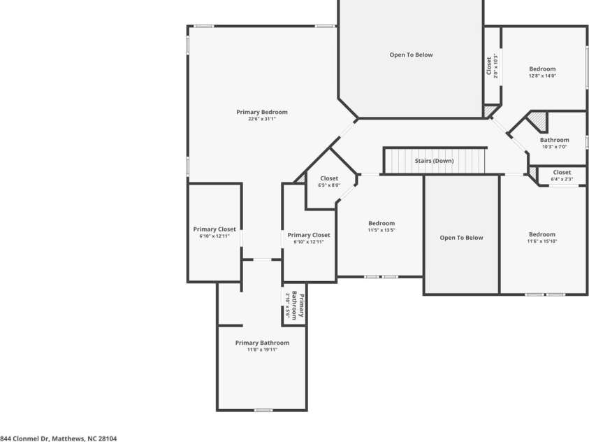844 Clonmel Drive, Matthews, NC 28104.  MLS# CAR4275130, YatesRealty ID 28130. 