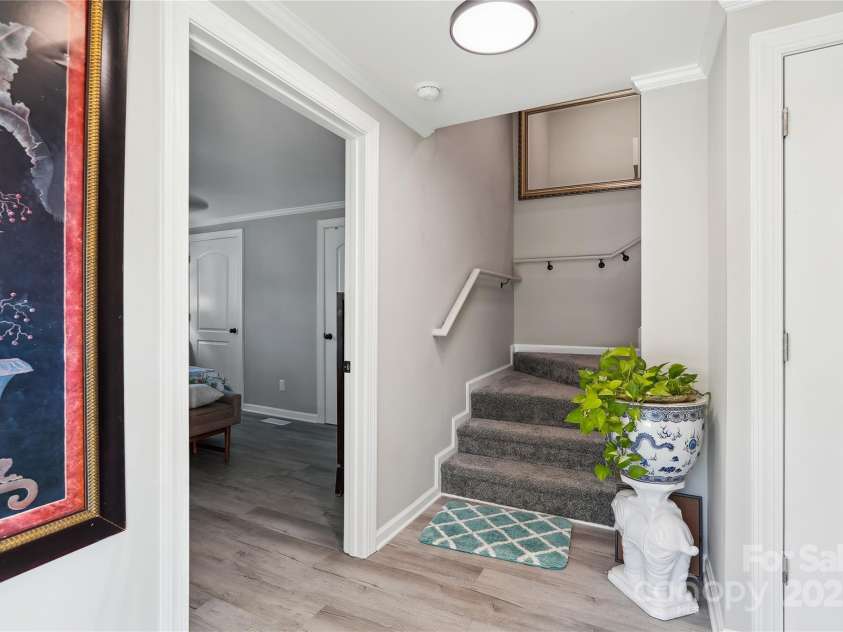 605 Mason Street, Albemarle, NC 28001.  MLS# CAR4279306, YatesRealty ID 28136. Entry/Stairs to Second Floor